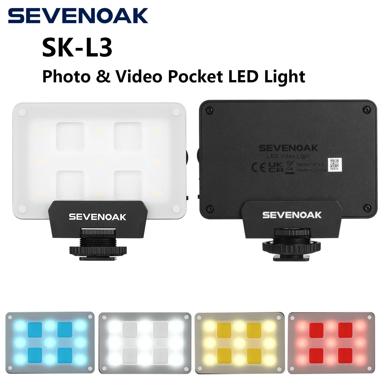 Sevenoak SK-L3  LED  Ʈ ī޶ Ʈ,  ̴  Ʈ, 5500K + г Ʈ,  Ʃ , CŸ Ʈ